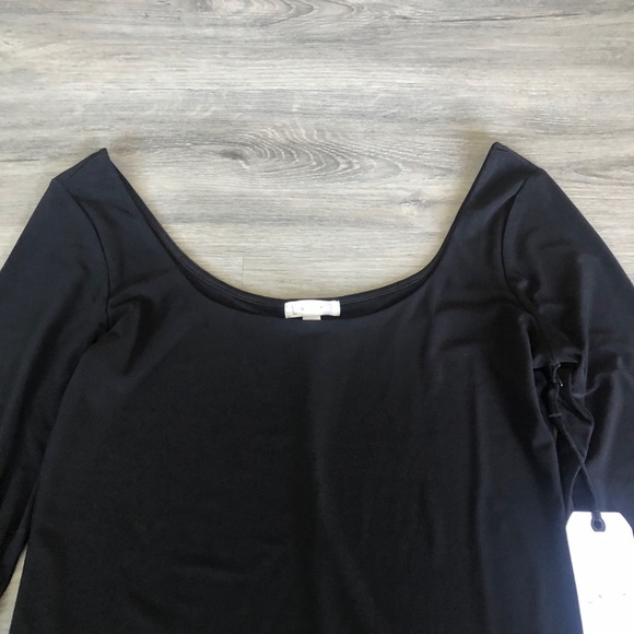 Leith Double Scoop Long Sleeve Thong Bodysuit- NWT - Picture 4 of 10